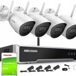 Zestaw do monitoringu Hikvision 4 kamery WiFi dysk 1TB zewnętrzne